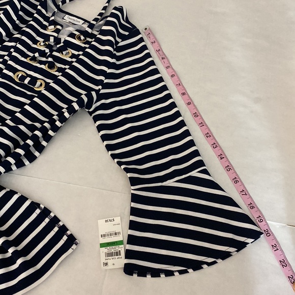 Charter Club | Striped bell sleeve Top - Picture 16 of 16